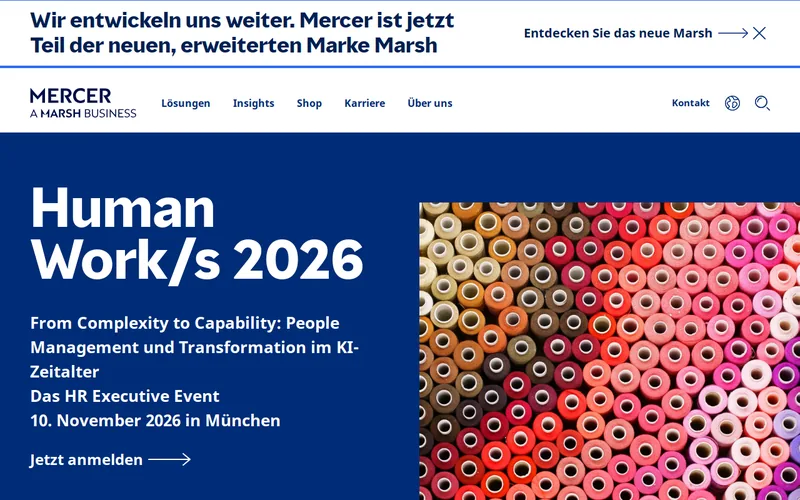 Mercer Alternatives AG website screenshot
