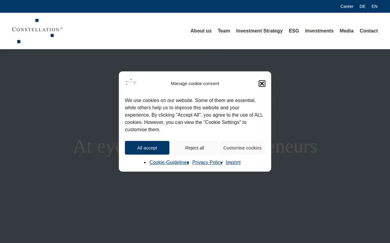 CONSTELLATION CAPITAL AG website screenshot