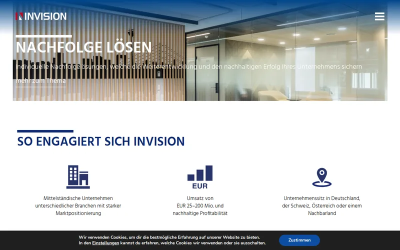 Invision AG website screenshot