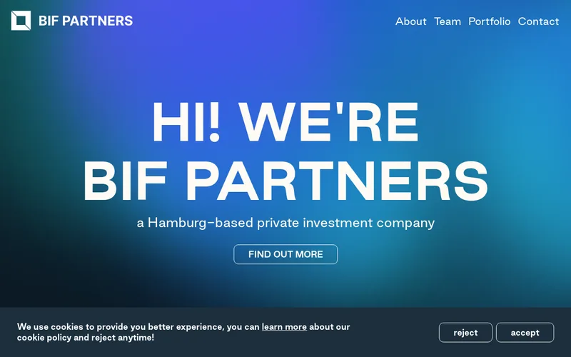 BIF Partners website screenshot