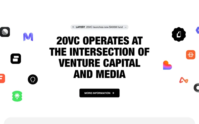 20VC website screenshot