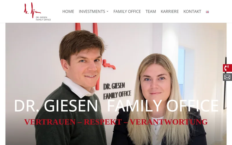 Dr. Giesen Family Office website screenshot