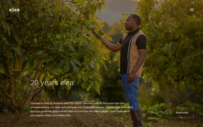Elea website screenshot