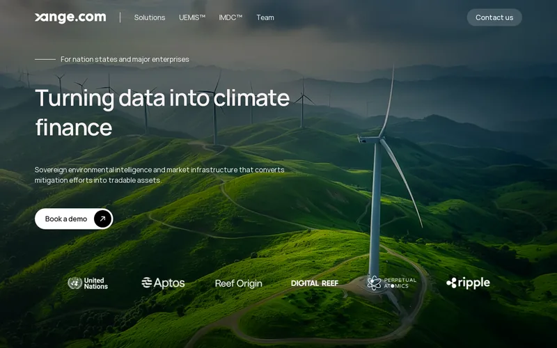 Xange website screenshot