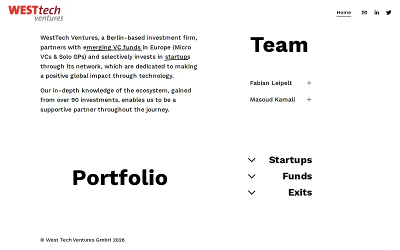 WestTech Ventures website screenshot