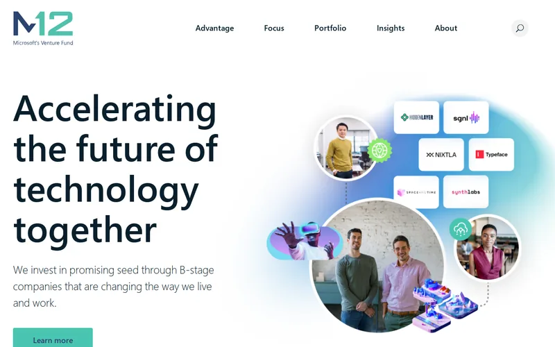 M12 website screenshot