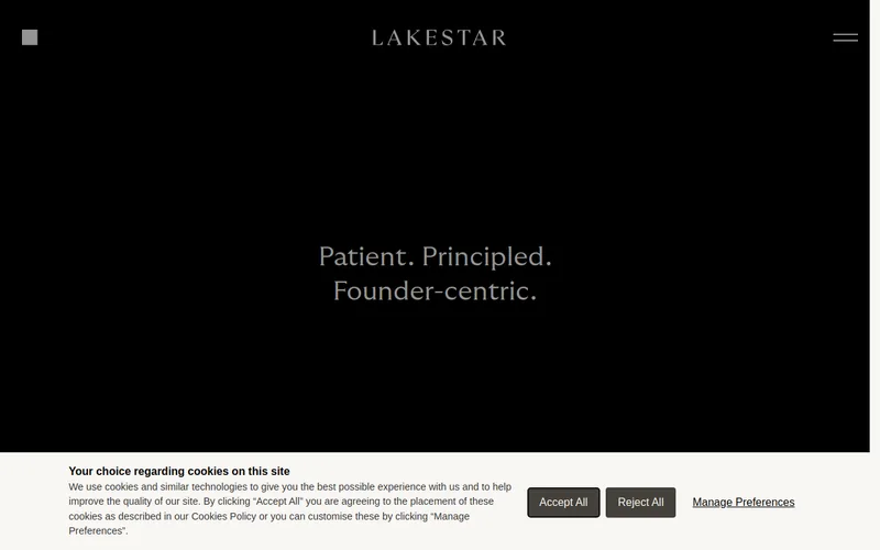 Lakestar website screenshot