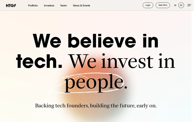 HTGF (High-Tech Gründerfonds) website screenshot