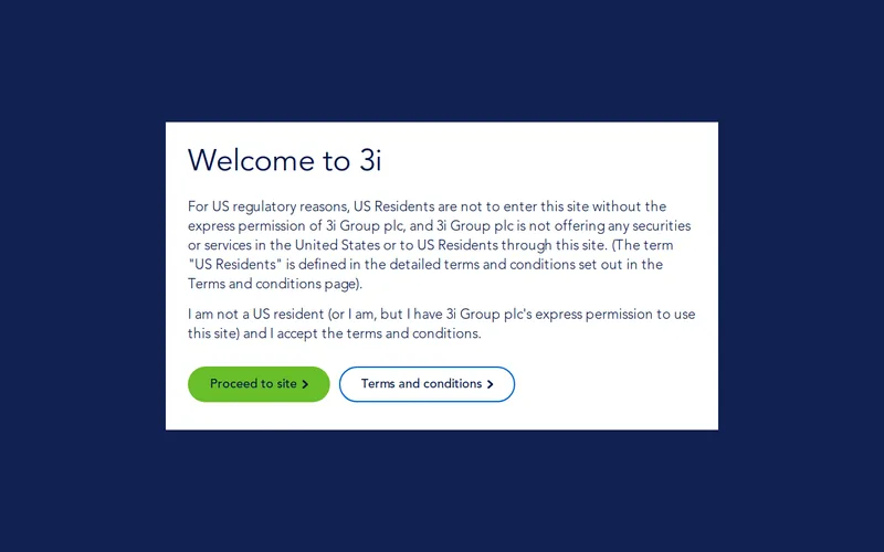 3i Group plc website screenshot