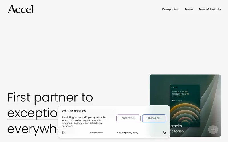 Accel website screenshot