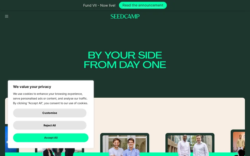 Seedcamp website screenshot