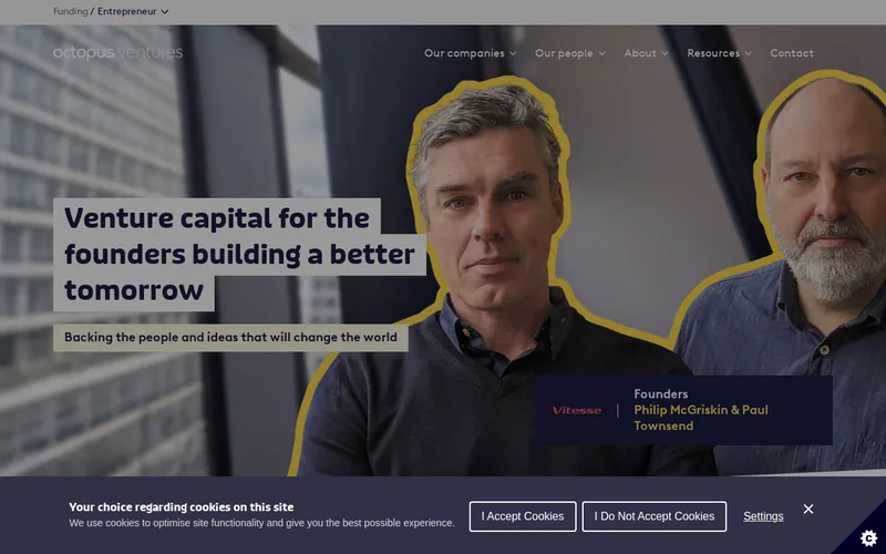 Octopus Ventures website screenshot