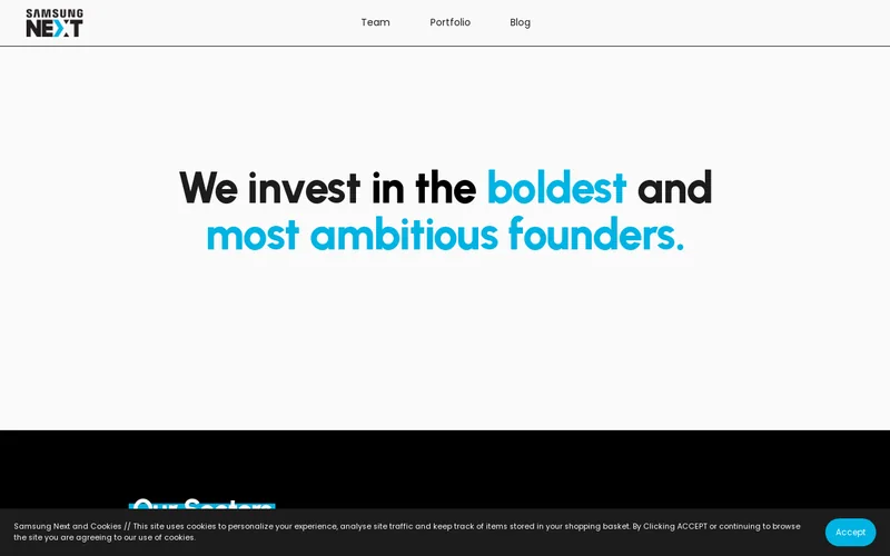 Samsung Next website screenshot