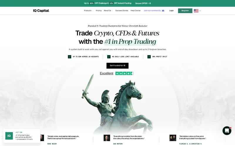 IQ Capital website screenshot
