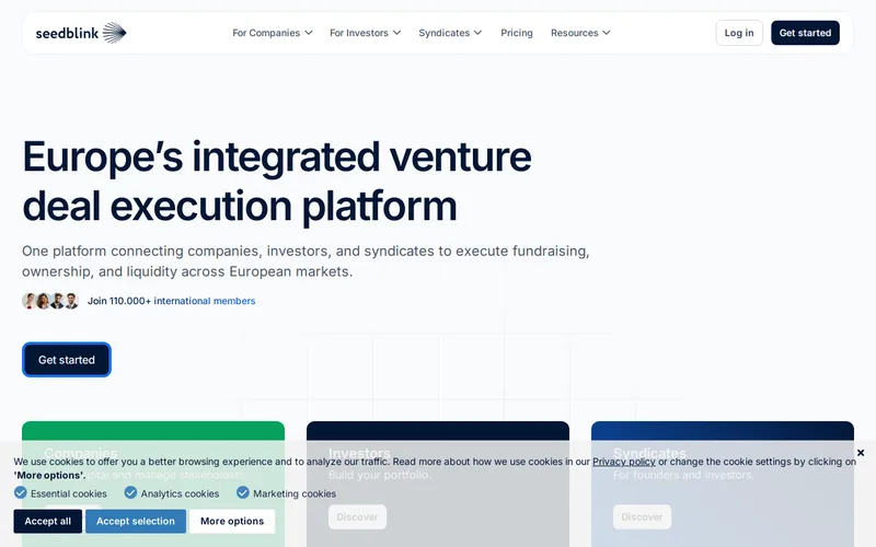 SeedBlink website screenshot