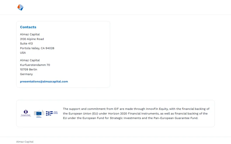 Almaz Capital website screenshot