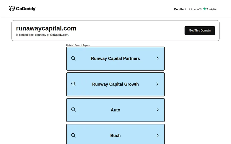 Runaway Capital website screenshot