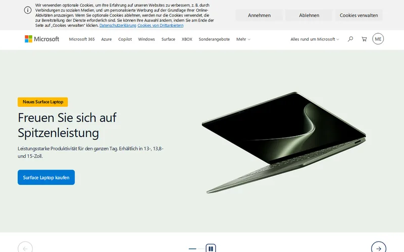 Microsoft ScaleUp website screenshot