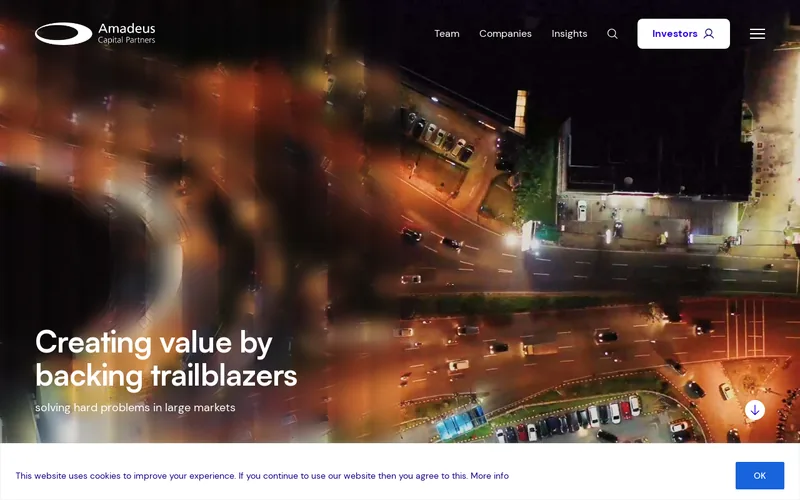 Amadeus Capital Partners website screenshot