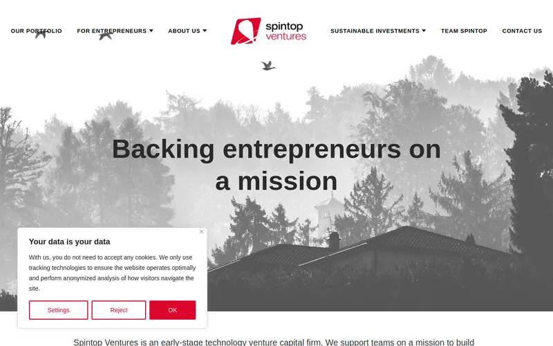 Spintop Ventures website screenshot