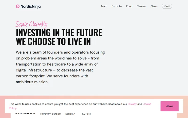 Nordic Ninja VC website screenshot