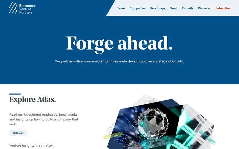 Bessemer Venture Partners website screenshot