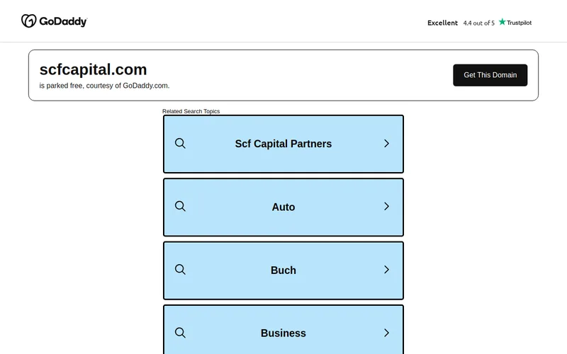 SCF Capital website screenshot