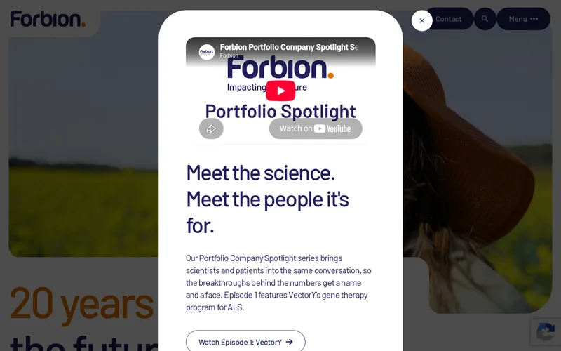 Forbion website screenshot