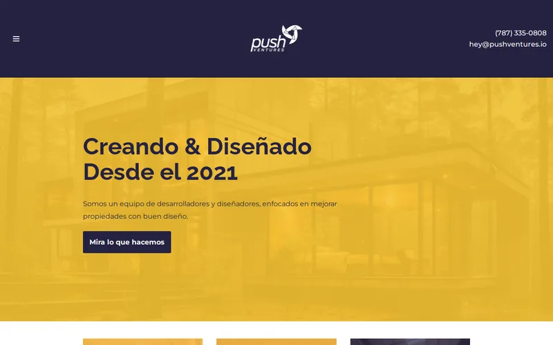 Push Ventures website screenshot