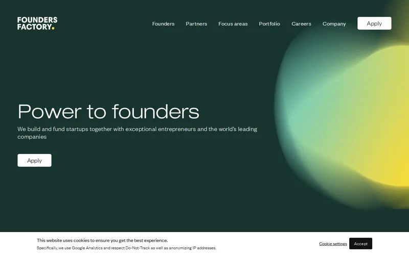 Founders Factory website screenshot