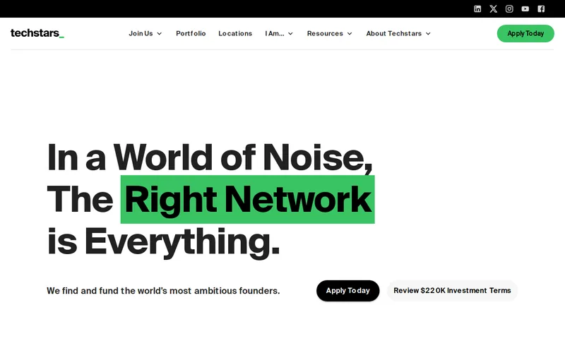 Techstars website screenshot
