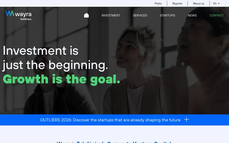 Wayra website screenshot