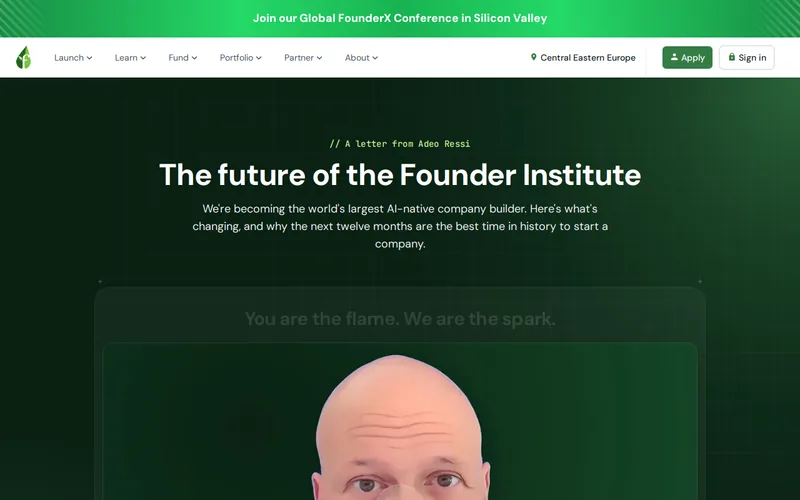Founder Institute website screenshot