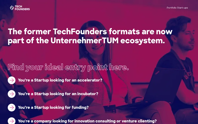TechFounders website screenshot