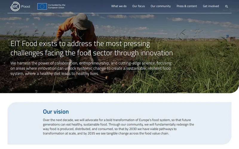 EIT Food website screenshot