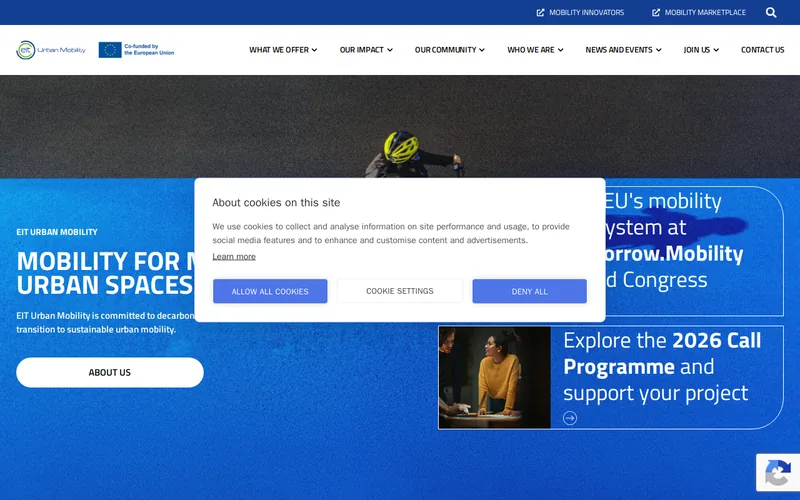 EIT Urban Mobility website screenshot