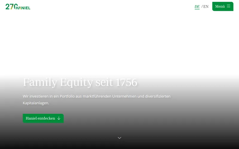 Haniel website screenshot