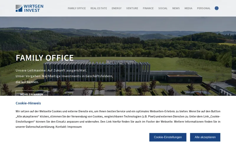 Wirtgen Invest website screenshot