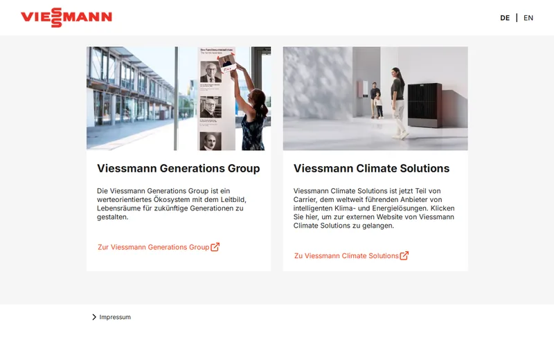 Viessmann Group website screenshot