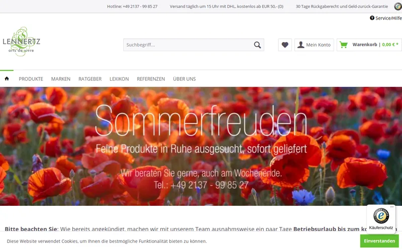 Lennertz website screenshot