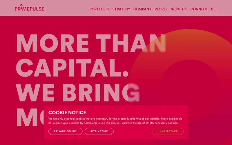 Primepulse website screenshot