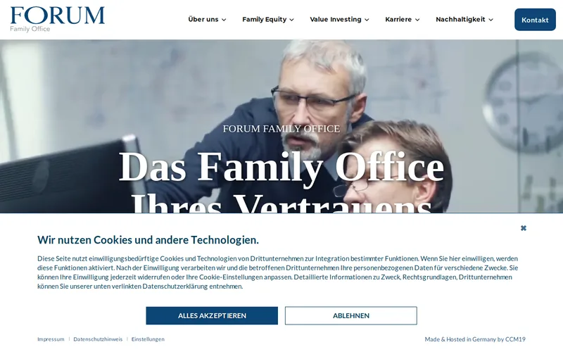 Forum Gruppe website screenshot