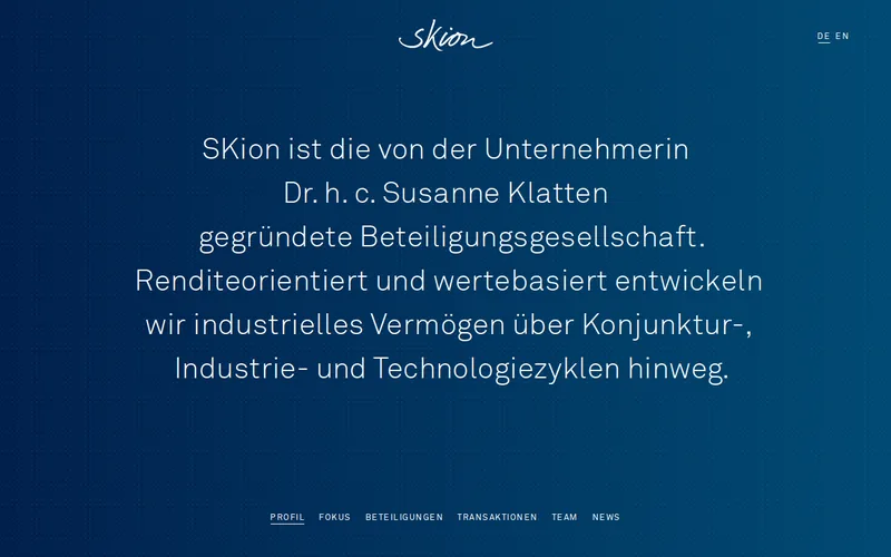 Skion GmbH website screenshot