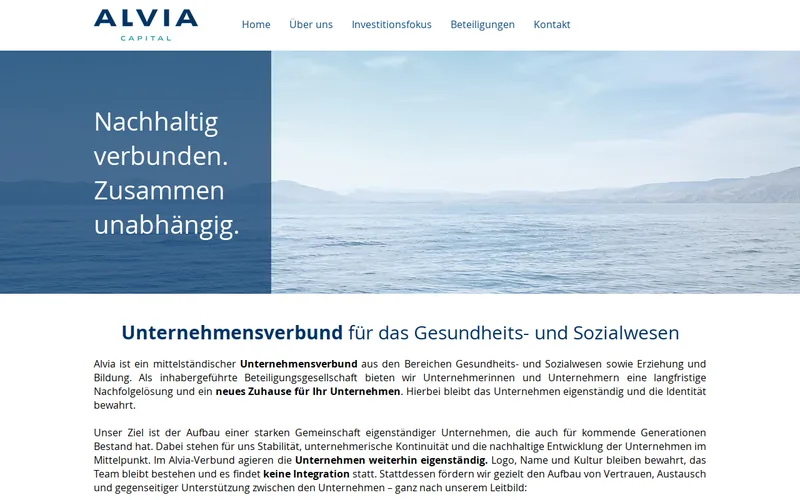 Alvia Capital website screenshot