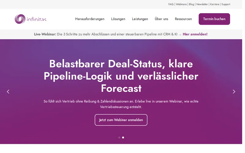 Infinitas Capital website screenshot