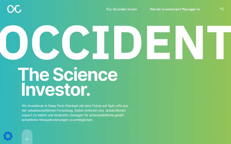 Occident Group website screenshot