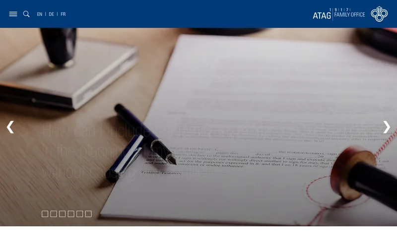 Atag Family Office website screenshot