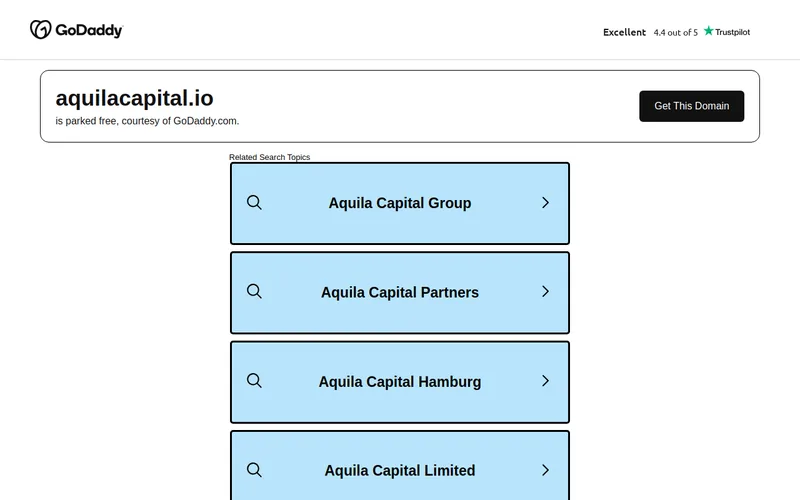 Aquila Capital website screenshot