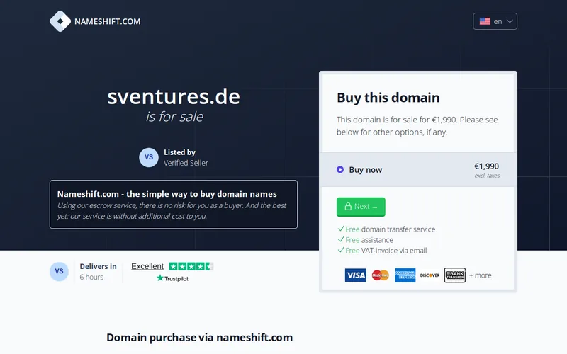 S-Ventures website screenshot