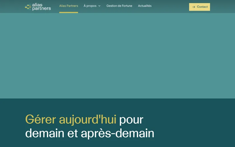 Alias Partners website screenshot